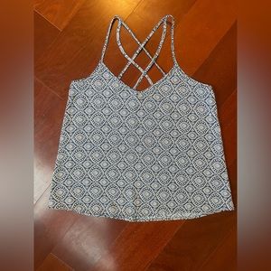 Hollister patterned cross back tank top